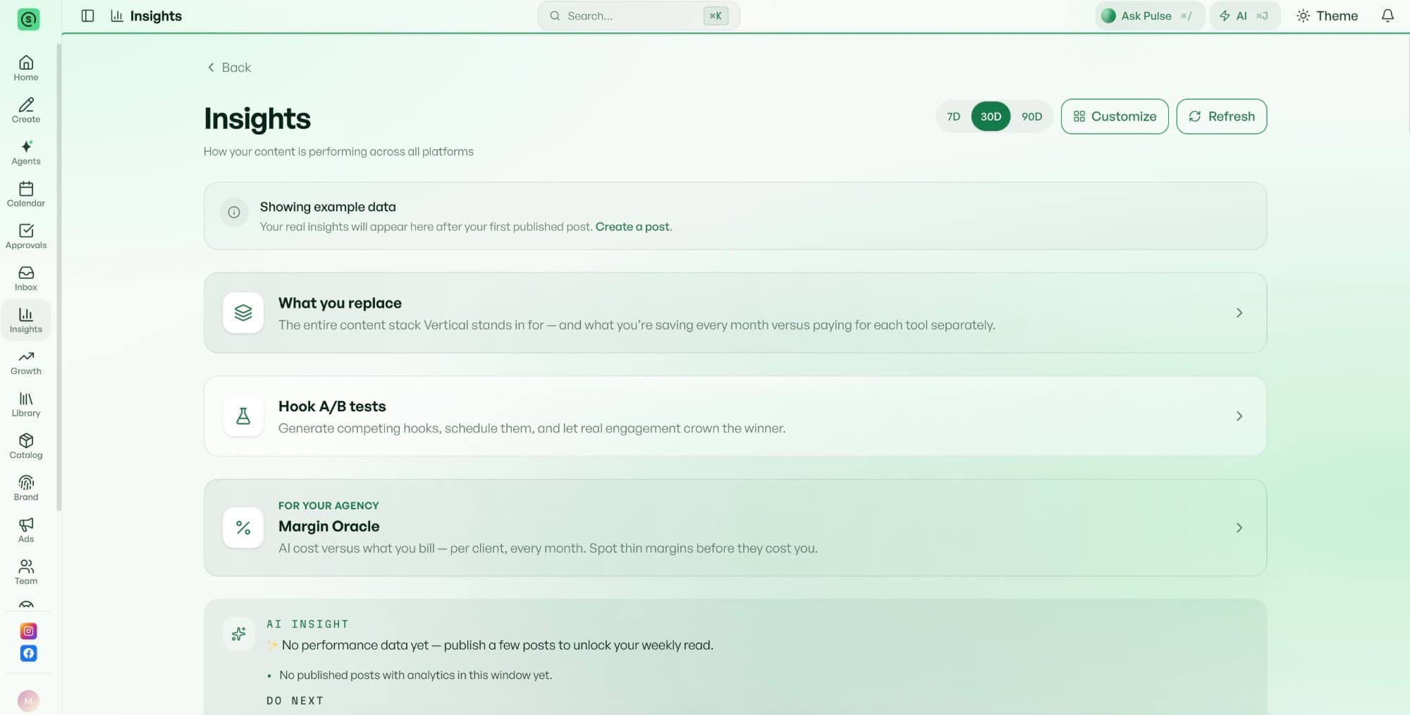 Socialsmith insights dashboard