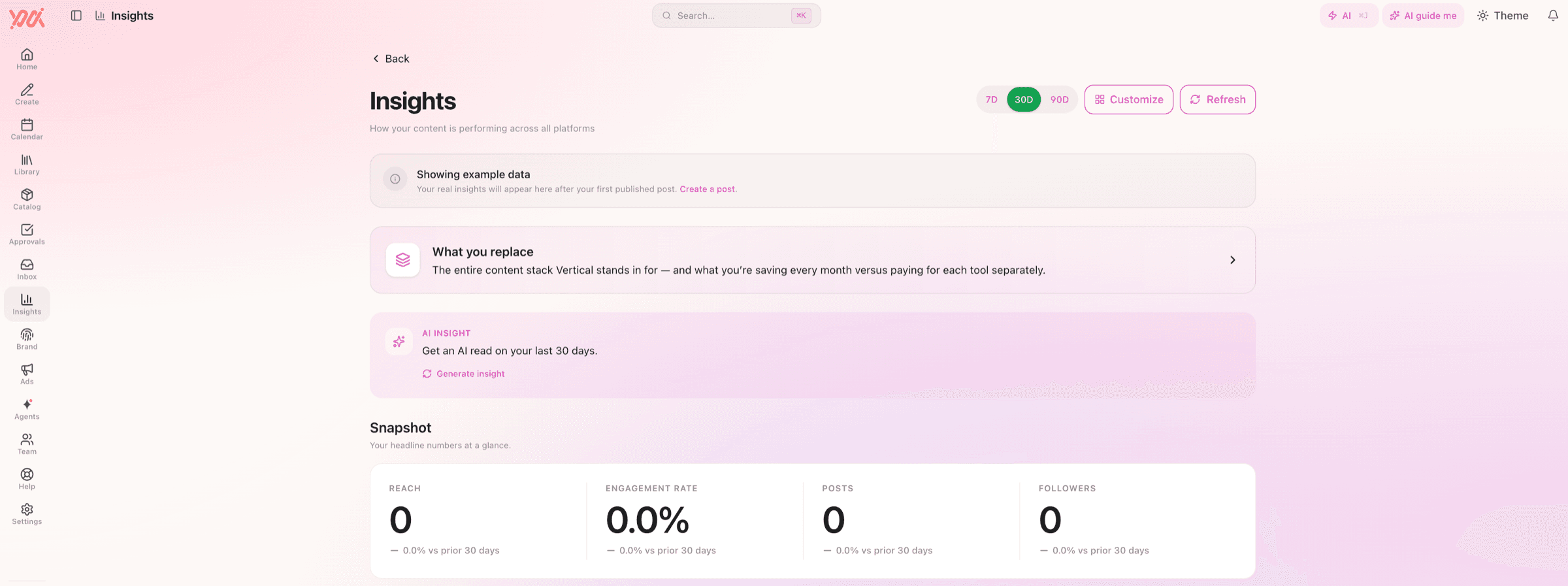 Vertical AI insights dashboard